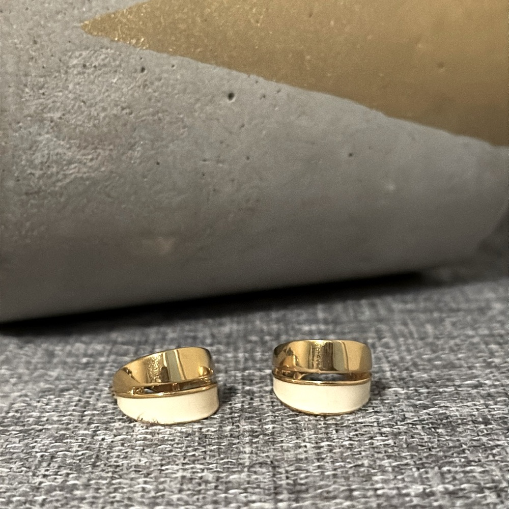 Monet Huggy Clip On Gold Plated Earrings!